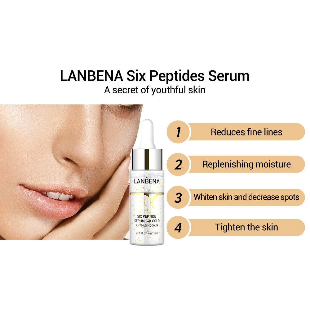 Six Peptide Serum 24k Gold