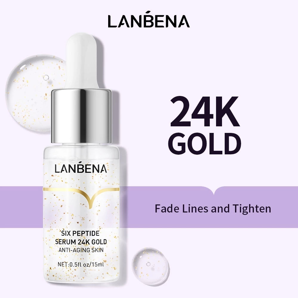 Six Peptide Serum 24k Gold